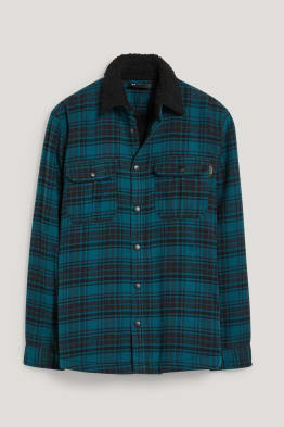 Flannel shirt jacket - hiking - THERMOLITE® - check