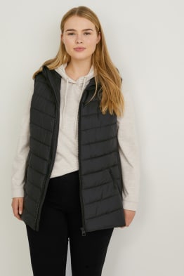 Prošívaná vesta s kapucí - z recyklovaného materiálu - BIONIC-FINISH®ECO