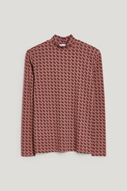 CLOCKHOUSE - polo neck top - patterned