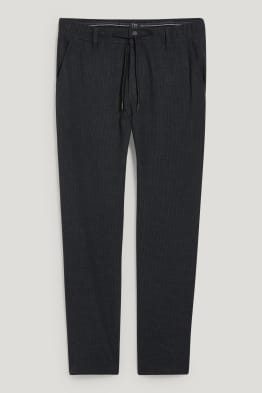 Trousers - tapered fit - flex - LYCRA® - recycled - check