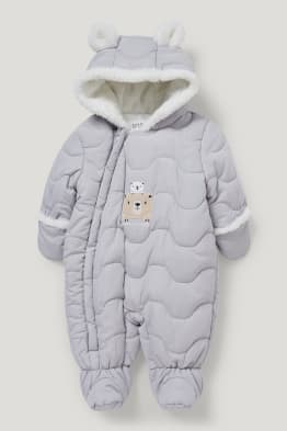 Costum de zăpadă cu glugă bebeluși