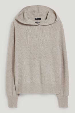 Maglione di cashmere con cappuccio
