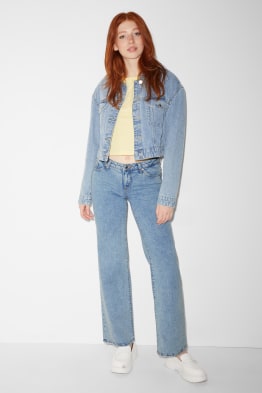 CLOCKHOUSE - jean à jambe évasée - low waist - matière recyclée