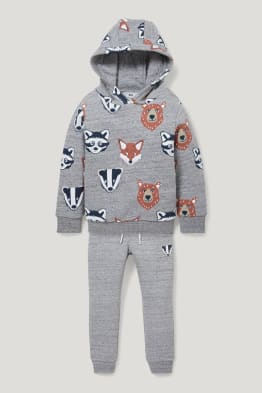 Zestaw - bluza z kapturem i spodnie dresowe - 2 części