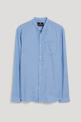 CLOCKHOUSE - camicia - regular fit - colletto alla coreana - cotone biologico