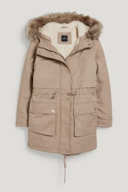 CLOCKHOUSE - Parka mit Kapuze und Kunstfellbesatz - Winter