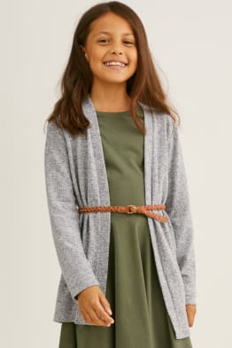 Gilet en maille avec ceinture