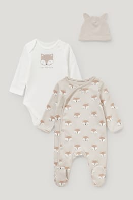 Ensemble pour nouveau-né - coton bio - 3 pièces