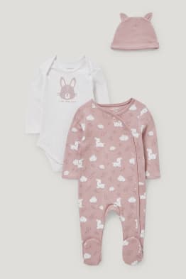 Tenue nouveau-né - coton bio - 3 pièces