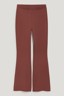 Žerzejové kalhoty - flared - LENZING™ ECOVERO™