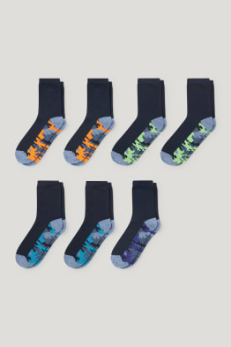 Set van 7 paar - sokken - met patroon