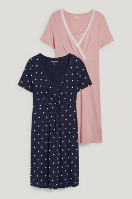 Lot de 2 - chemises de nuit d’allaitement