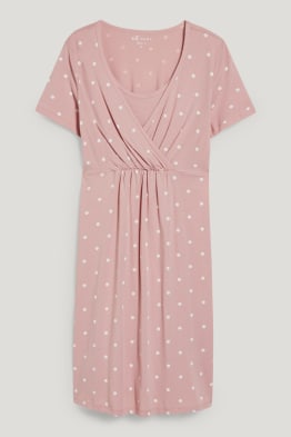 Chemise de nuit d’allaitement - à pois