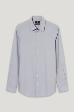 Chemise de bureau - slim fit - col kent - facile à repasser