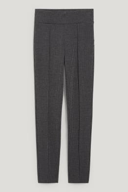 Spodnie z jerseyu - skinny fit - w kratę
