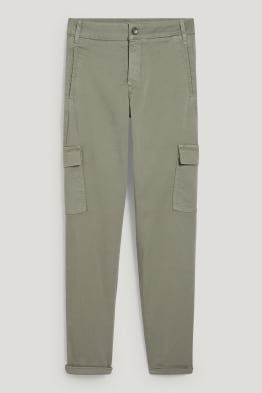 Cargohose - High Waist - Tapered Fit