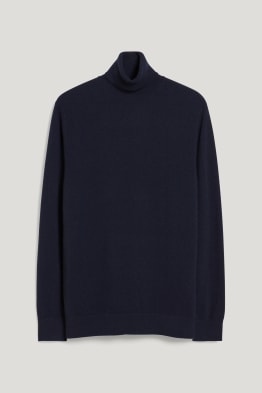 Cashmere polo neck jumper