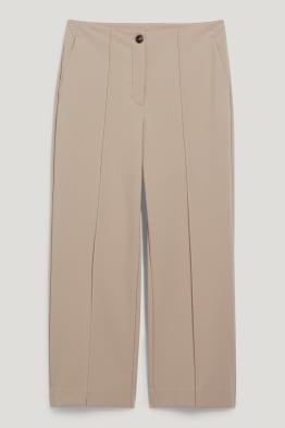Plátěné kalhoty - high waist - regular fit