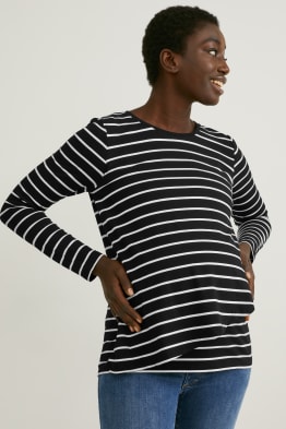 Still-Langarmshirt - gestreift