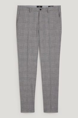 Spodnie modułowe - regular fit - LYCRA® - w kratę