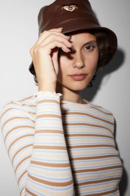 CLOCKHOUSE maglia a maniche lunghe - taglio corto - a righe