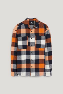 CLOCKHOUSE - camicia - relaxed fit - colletto all'italiana - a quadretti