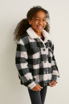 Chaqueta de borreguillo - de cuadros