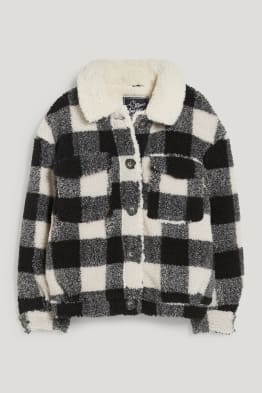 Chaqueta de borreguillo - de cuadros