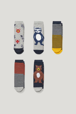 Multipack 5er - Waldtiere - Socken mit Motiv