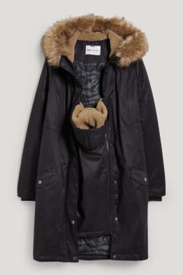 Parka premaman con cappuccio e marsupio - inverno
