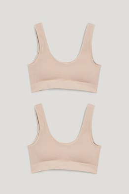 Lot de 2 - brassières - ampliformes - sans coutures - LYCRA®
