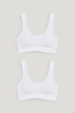 Lot de 2 - brassières - ampliformes - sans coutures - LYCRA®