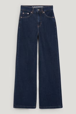 CLOCKHOUSE - wide leg jeans - high waist - z recyklovaného materiálu