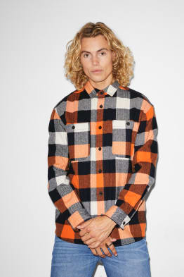 CLOCKHOUSE - camicia - relaxed fit - colletto all'italiana - a quadretti