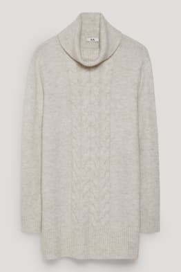 Pulover cu guler rulat - material reciclat