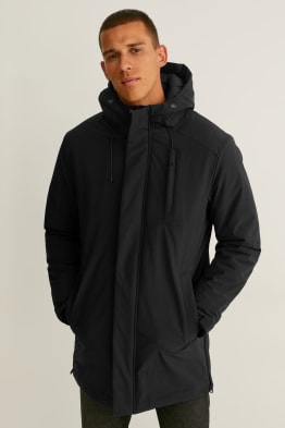 Technical parka with hood - recycled