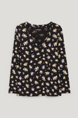 CLOCKHOUSE - Recover™ - tričko s dlouhým rukávem - s květinovým vzorem