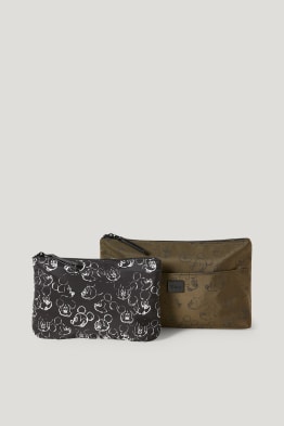 Ensemble - petite et grande pochettes à cosmétiques - 2 pièces - Mickey Mouse