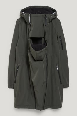 Veste Polaire Pour Grossesse Avec Col Fourrure - Chaud Et Confortable, Mode Maternité Hiver - Design 3 En 1 Avec Poches Et Cordon