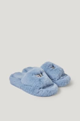 CLOCKHOUSE - faux fur slippers