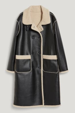 Reversible coat - faux leather