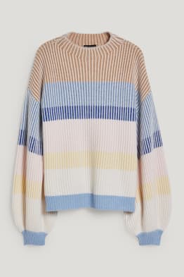 Pull en cachemire - à rayures