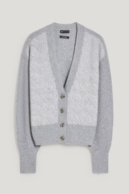 Kaschmir-Strickjacke