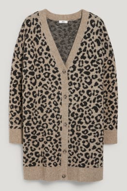 Cardigan tricotat - material reciclat - cu model