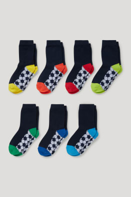 Multipack of 7 - football - socks with motif