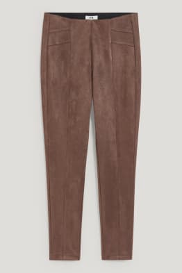 Trousers - faux suede