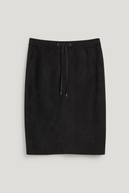 Skirt - faux suede