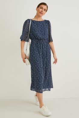 Chiffon-Kleid - recycelt - gemustert