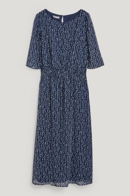 Chiffon-Kleid - recycelt - gemustert