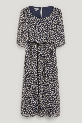 Jurk van chiffon - met patroon